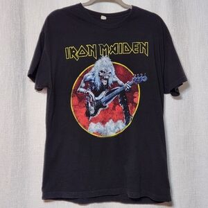 IRON MAIDEN Rock and Roll Black T Shirt Next Level Apparel Heavy Metal